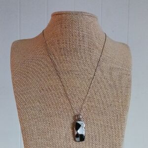 Sterling W Onyx/ Mother of Pearl  Necklace.